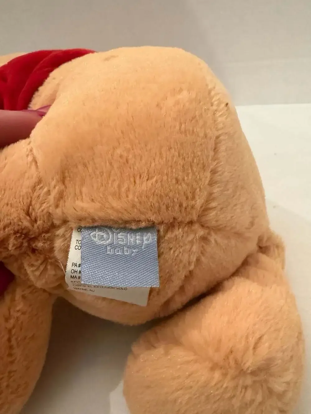 Disney Baby Winnie the Pooh Plush Stuffed Animal with Baby's 1st Pooh Bear Red